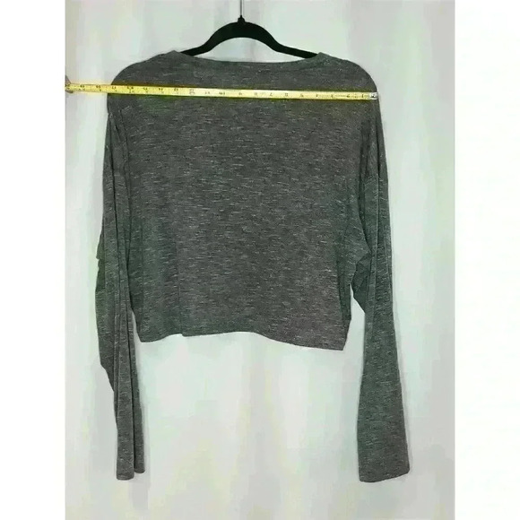 ACOA Women's Gray Twist Front Long Sleeve Blouse Size L - Picture 9 of 15